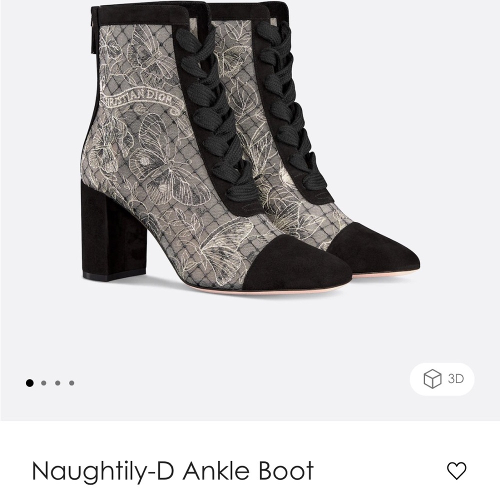 Dior Naughtily-D Boots with suede and butterfly details. Like brand new!